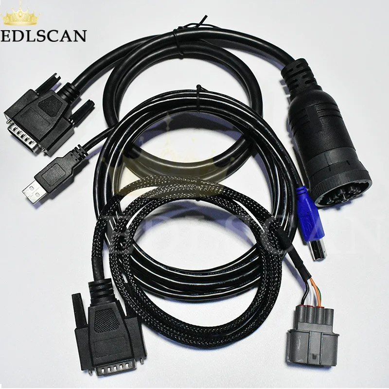 Full set cable EDLSCAN сервис 4 CF19 ноутбук для JCB электронный сервисный Инструмент JCB сельскохозяйственная строительная машина диагностический сканер - Цвет: Full set cable