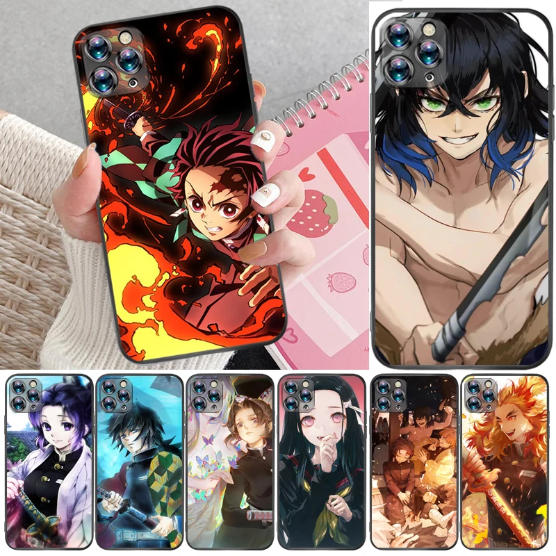 

Demon Slayer Kamado Tanjirou Kamado Nezuko Agatsuma Zenitsu Kimetsu No Yaiba Phone Case For iPhone XR XS Max Back Cover Carcasa