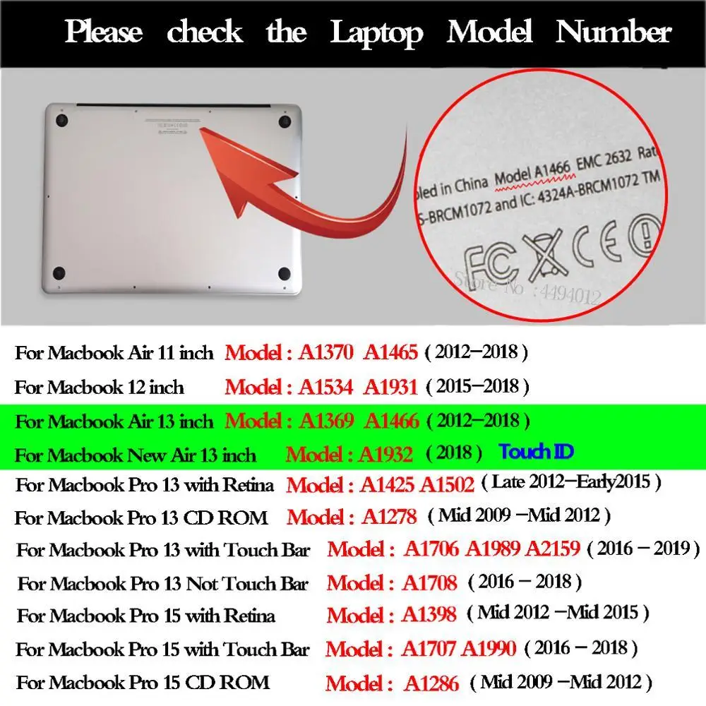 Сияющий блеск Прочный чехол для ноутбука MacBook retina 12 11 Air 13 A1466 с сенсорной панелью