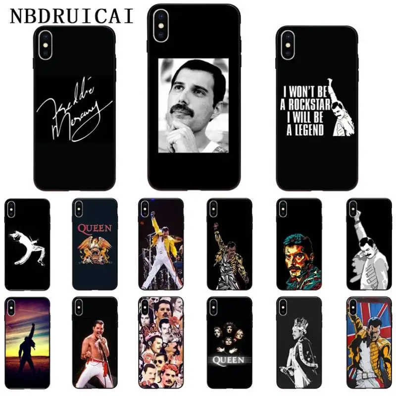 Чехол для телефона NBDRUICAI Freddy Mercury Queen высокое качество iPhone 11 pro XS MAX 8 7 6 6S Plus X 5 5S SE