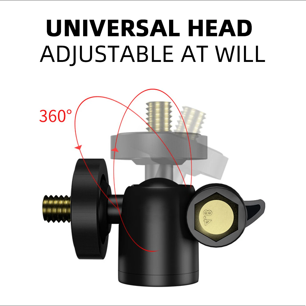 

SeynLi Mini Swivel Ballhead Mini Tripod Head Camera Head Small Tripod for Camera Tripod Light Stand DSLR Accessories Ball Head
