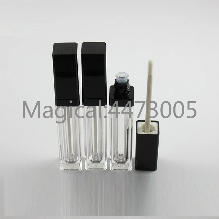

10/30/50pcs Clear Lip Gloss Tube Square Black Cover Empty Makeup DIY Lip Gloss Bottle Empty Liquid Lipstick/lip Glaze Bottle