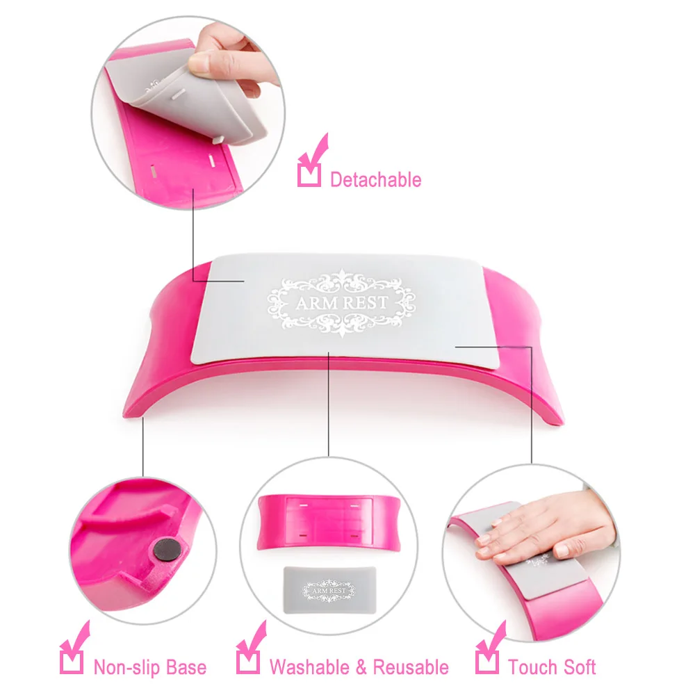 1 Набор моющаяся силиконовая подушка для рук и складной настольный коврик ногтей