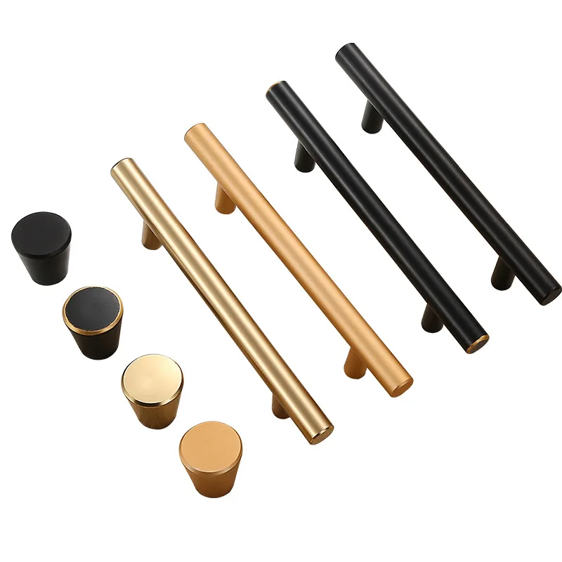 Modern and Simple American Cabinet Door Handle Nordic Wardrobe Gold Copper Matte Black Drawer Single Hole Pull|Ручки шкафа| |