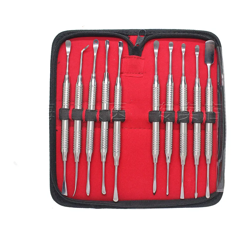 10Pcs Double Ends Dental Implant Periosteal Elevator Tool for Reflecting & Retracting Splitter Separator dental surgical tools