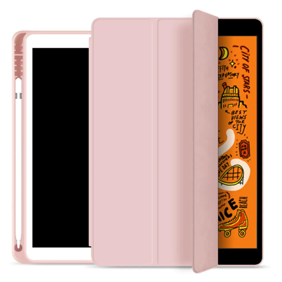 Чехол для iPad 10 2 7 7th 8 8th Gen смарт чехол ультра тонкий легкий тройной пенал дюймов Funda