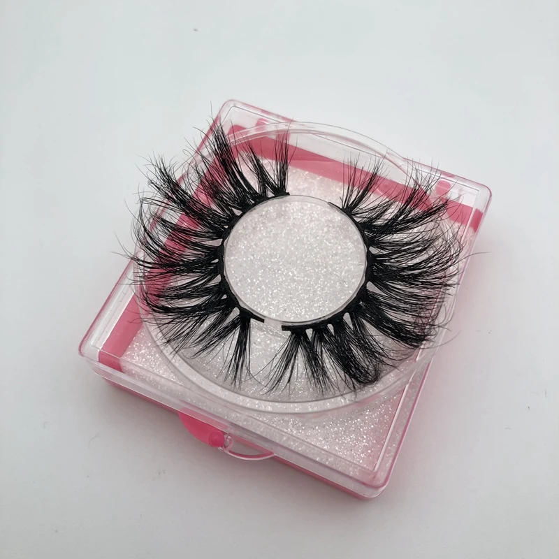 Настоящие норковые ресницы объемные 25 мм пушистые многоразовые из меха норки