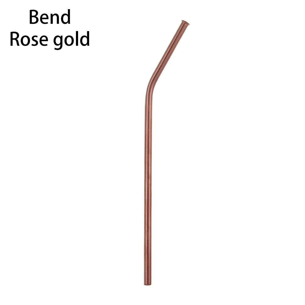 1pc 5 шт./компл. Многоразовые соломинкой Нержавеющая сталь eco-friendly прямой/изогнутая металлическая соломинка с чистящая щетка Барные аксессуары - Цвет: 1pc