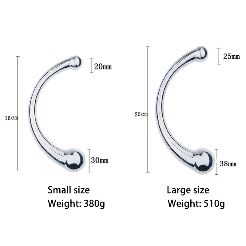 Двойной конец из нержавеющей стали анальный фаллоимитатор Анальная пробка G spot