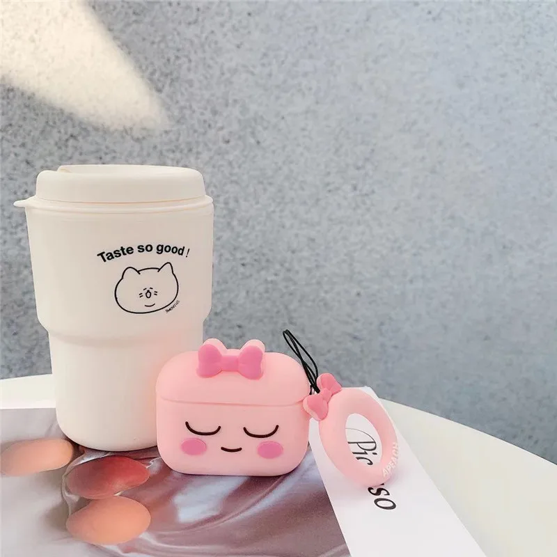 APEACH Для AirPods Pro Чехол, силиконовый, милый, KAKAO RYAN Bear, чехол для наушников для Apple Air pods Pro 3, чехол для наушников, Fundas, кольцевой ремешок - Цвет: APEACH