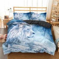 african grassland animal bedding sets lion puma wolf luxury duvet cover sets queen king bed cover 12pillowcases home bed set
