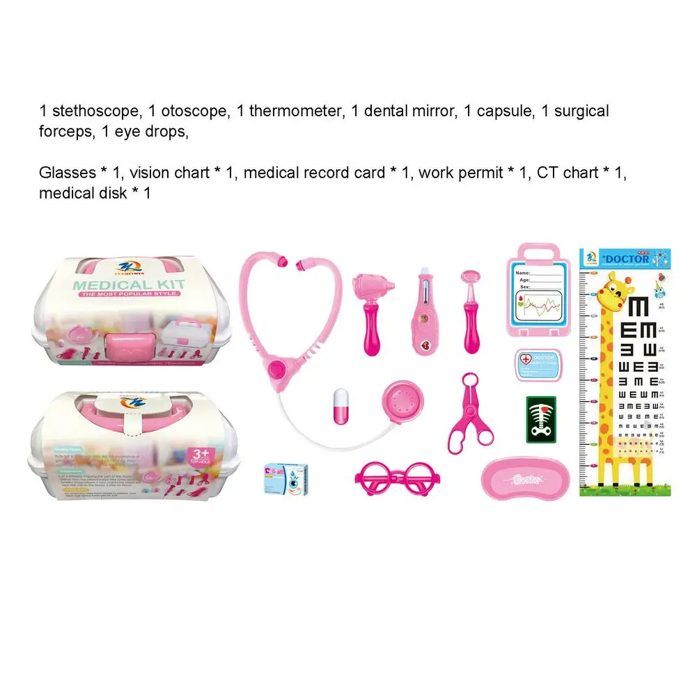 

13/16PCS Kids Toys Doctor Set For Kids Children Kit Games For Girls Boys Pretend Play Medical Dentist Medicine Box Cloth Bag