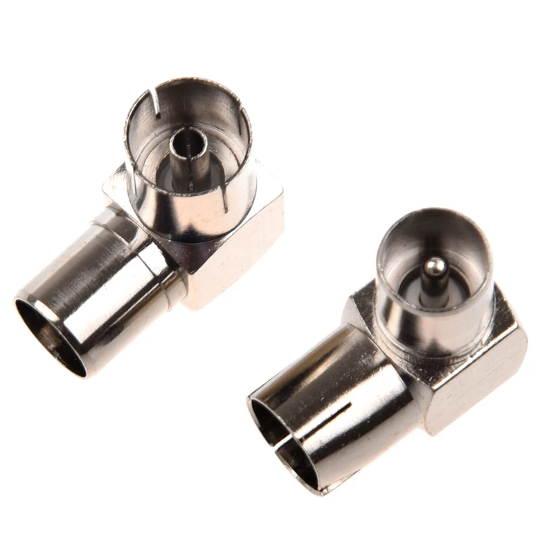 Топ DVB T ТВ PAL мама папа правый угол RF адаптер разъем 2 шт.|Соединители| |