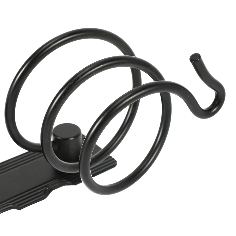 

Aluminum DIY Hair Dryer Rack Wall Mounted Hairdryer Straightener Holder Set Bathroom Shelf for Washroom Supplies