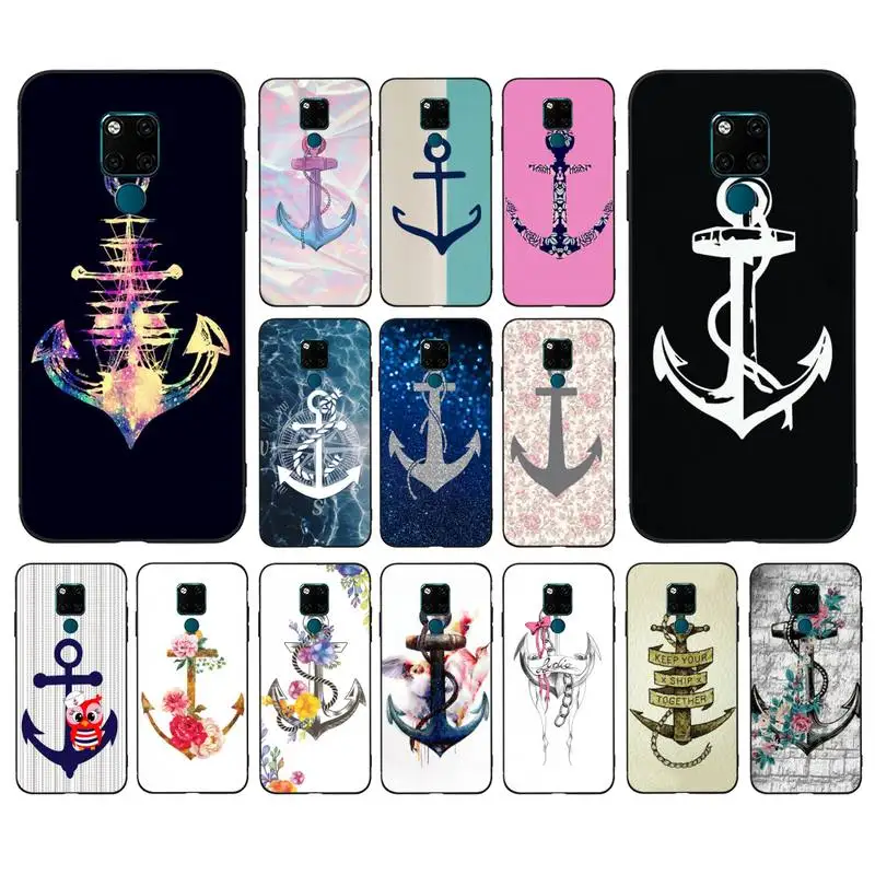 

FHNBLJ Nautical Anchor Wood Boat Phone Case for Huawei Mate 20 10 9 40 30 lite pro X Nova 2 3i 7se