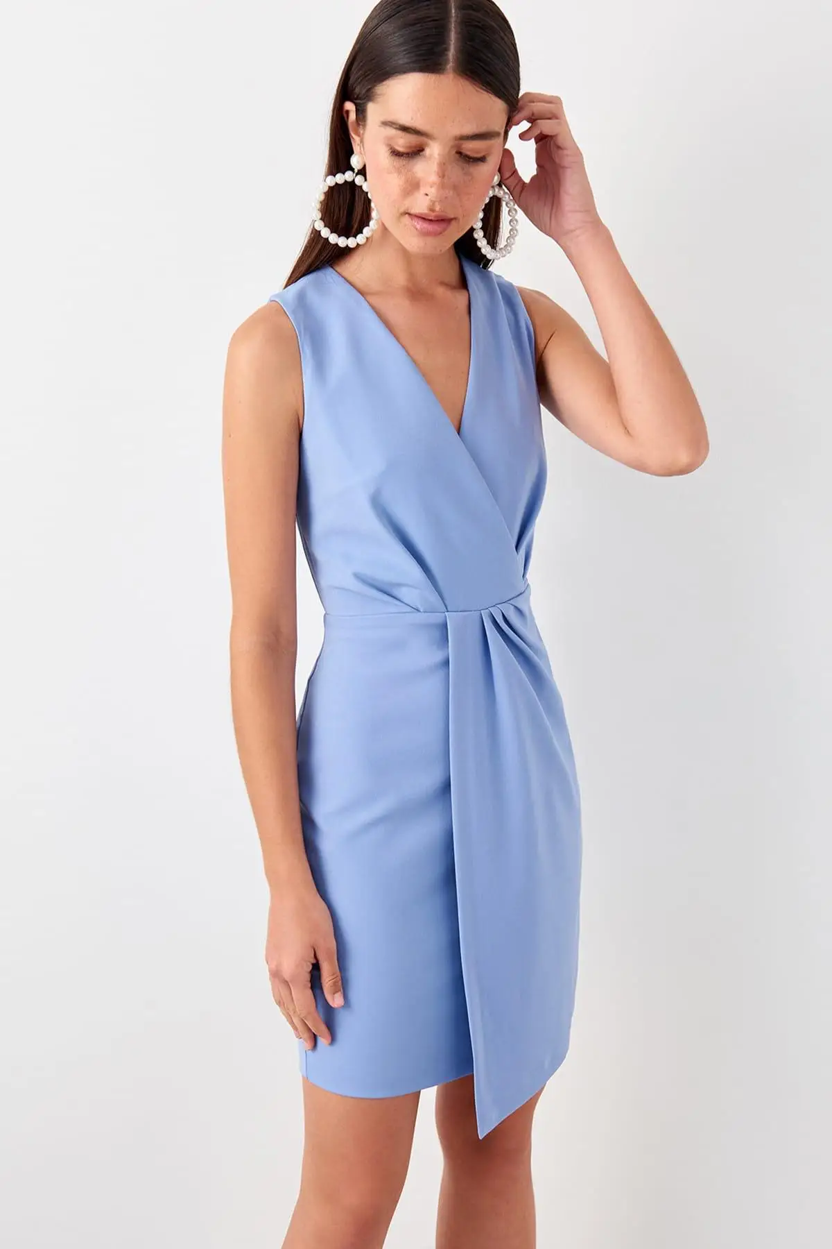 Trendyol Mavi Платье с юбкой TPRSS19EL0318|Женские платья| |