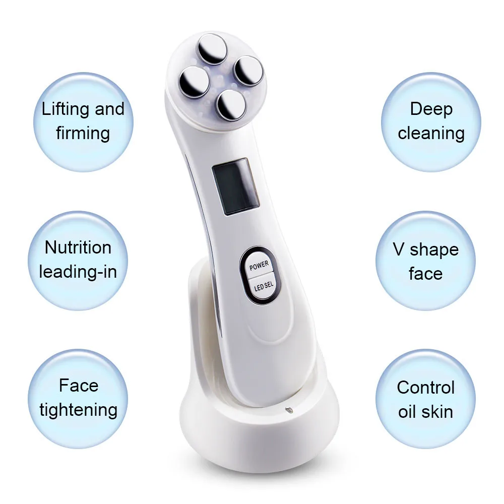 5 in1 RF EMS Radio Frequency Mesotherapy Electroporation Beauty Machine LED Photon Facial Skin Rejuvenation Remover Wrinkle Acne | Красота и
