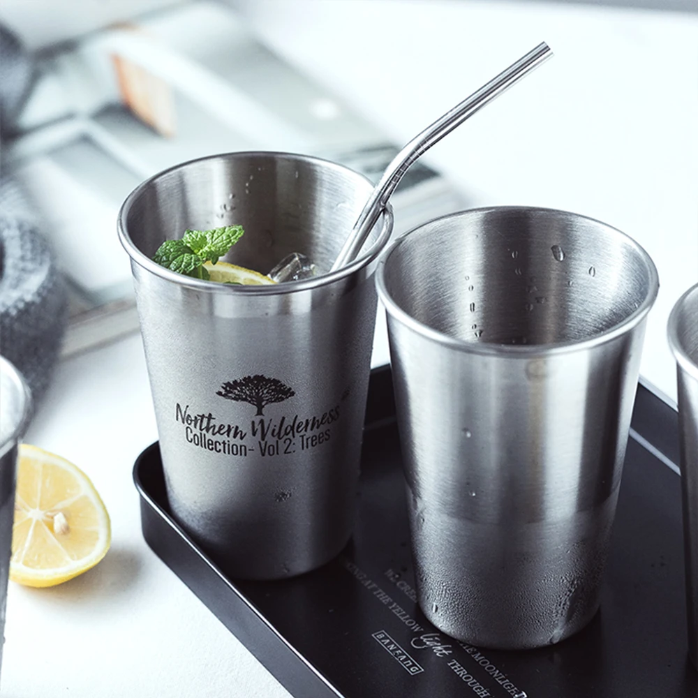 Пивная кружка с милым рисунком 304 нержавеющая сталь кофейная двойной стенкой