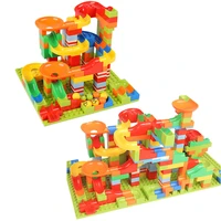 165pcs330pcs marble race run maze ball slide track city building blocks plastic kids educational assemble toys children gifts