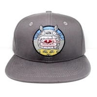2019 cute yawning totoro moive character casual hip hop gray hats caps