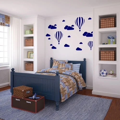 Детская комната настенные наклейки для дома DIY Большие облака воздушный шар