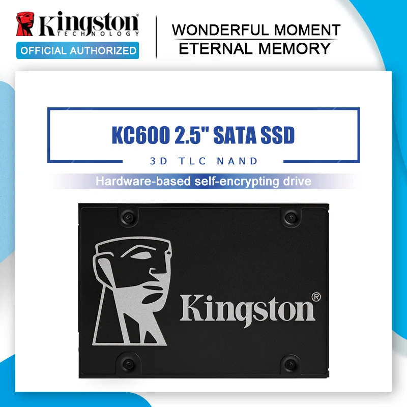 Kingston KC600 SSD 256GB 512GB 1024GB 2.5 inch SATA III HDD Hard Disk HD SSD Notebook PC 3D TLC NAND Internal Solid State Drive