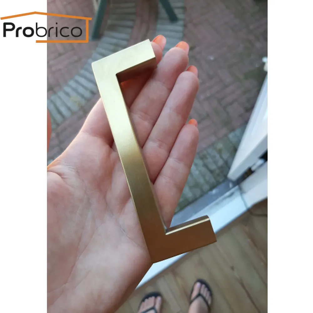 Probrico золотая для шкафа ручки из матовой латуни кухонные ручки "~ 10" мебельная фурнитура ручки для ящика шкафа 1 упаковка
