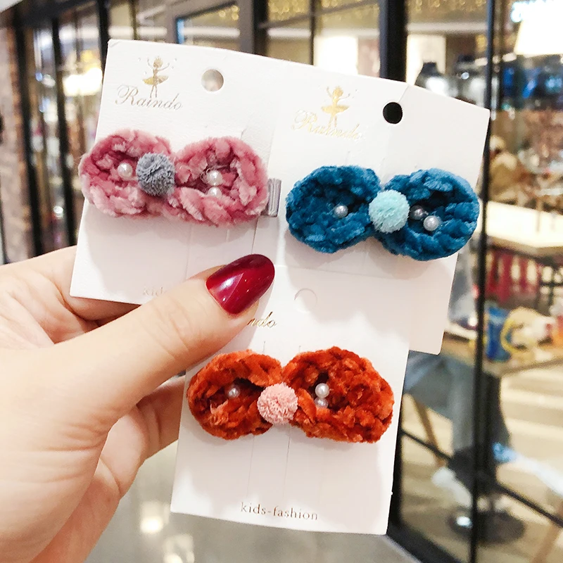 Новинка 2020 детские милые эластичные резинки для волос с бантом и жемчужинами