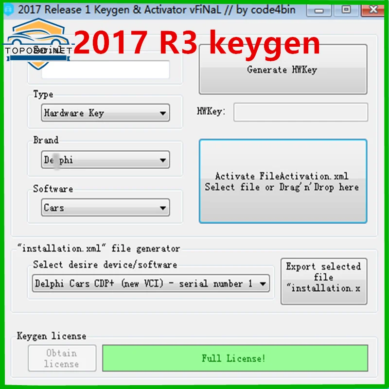 Для Delphi 2017 r3 Keygen 2017.R3 активатор Дельфин 150e multidiag Key для vd ds150e с легковыми и