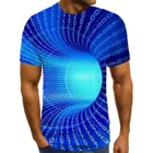 Мужская футболка с коротким рукавом, Повседневная футболка с 3D-принтом, лето 2021