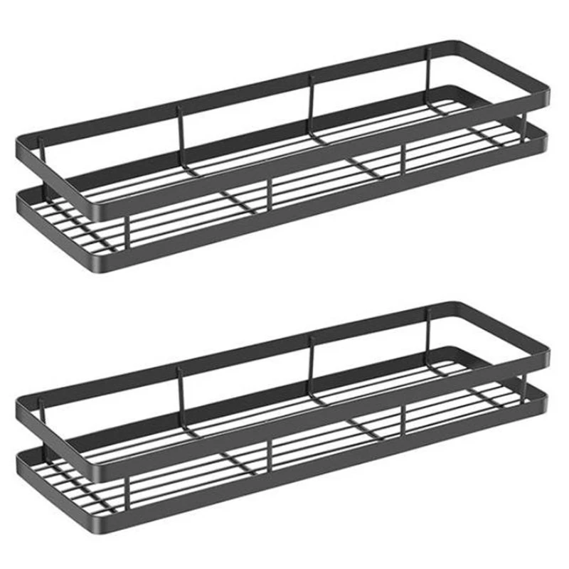 

Настенный органайзер для специй, 2 шт., крепкие навесные полки для хранения без отверстий, для дверцы кладовой, шкафа