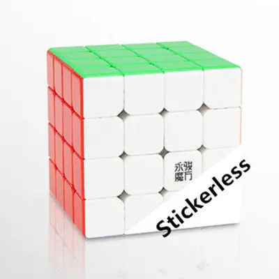 Stickerless YJ Yusu M 4x4x4 Магнитный Волшебный куб головоломка Yongjun Yusu V2 M Профессиональные магниты скоростные кубики головоломка Cubo magico 4x4 игрушки подарок - Цвет: Stickerless