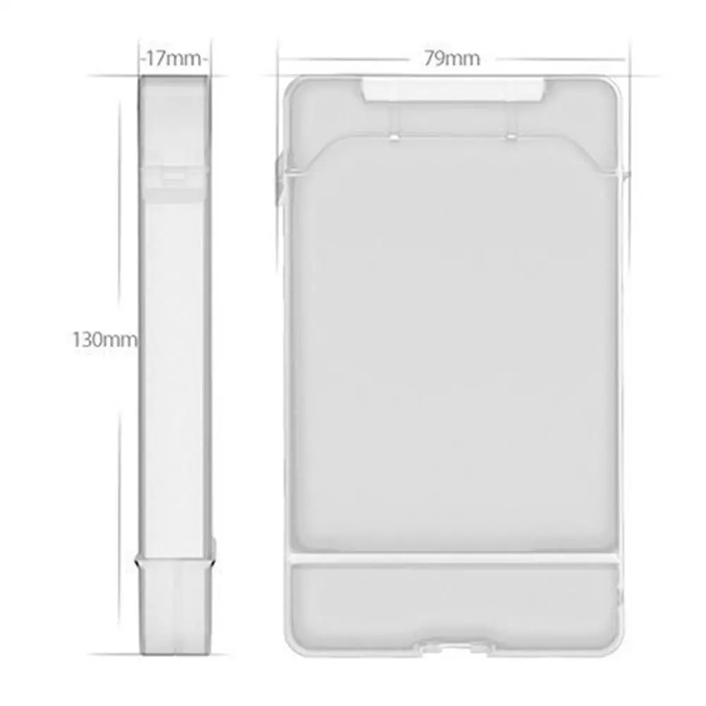 

Hard Disk Storage Box Shockproof HDD Case PP Seismic Fall Moisture Proof and Pressure Resistant for 2.5 inch Hard Disk