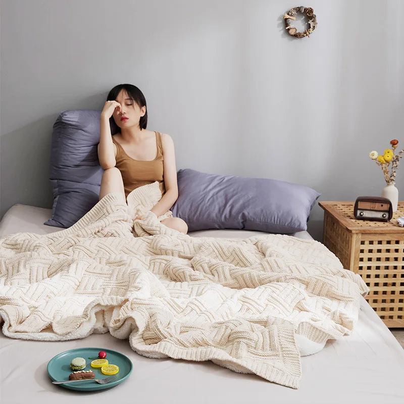 Шенилловое одеяло для зимы на кровать диван сон в путешествиях Двухслойное A B СТОРОНА ТВ одеяло s Полотенце покрывало трикотажное одеяло