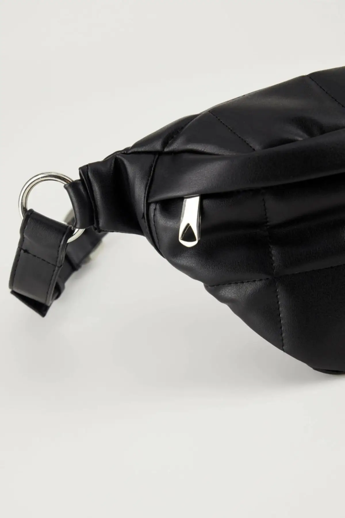 

Quilted Leather Black Cross And Waist Bag