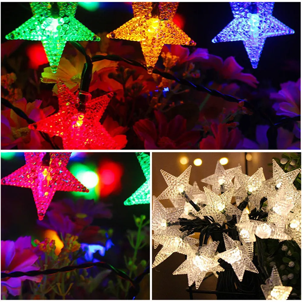 СВЕТОДИОДНАЯ Гирлянда со звездами Мерцающая гирлянда светильник ственское