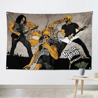 rock and roll pop band hip hop reggae posters flag banner popular music theme painting ktv bar cafe home wall decoration a5