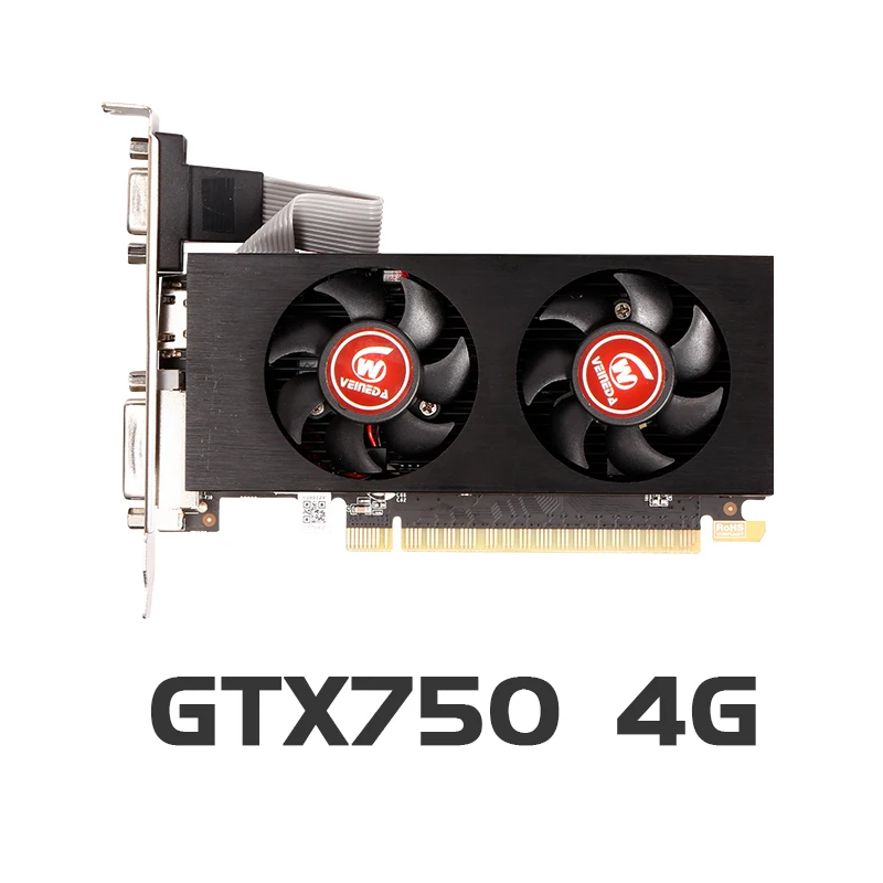 Графика карты gtx 750 4GB 128Bit GDDR5 Geforce стационарного персонального компьютера