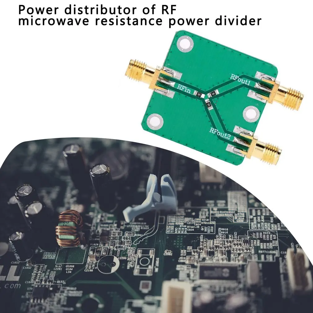 

DC-5G RF Microwave Resistor Power Distributor Module Microwave Power Splitter Radio Frequency Divider 1 split 2 SMA-K 50 ohms