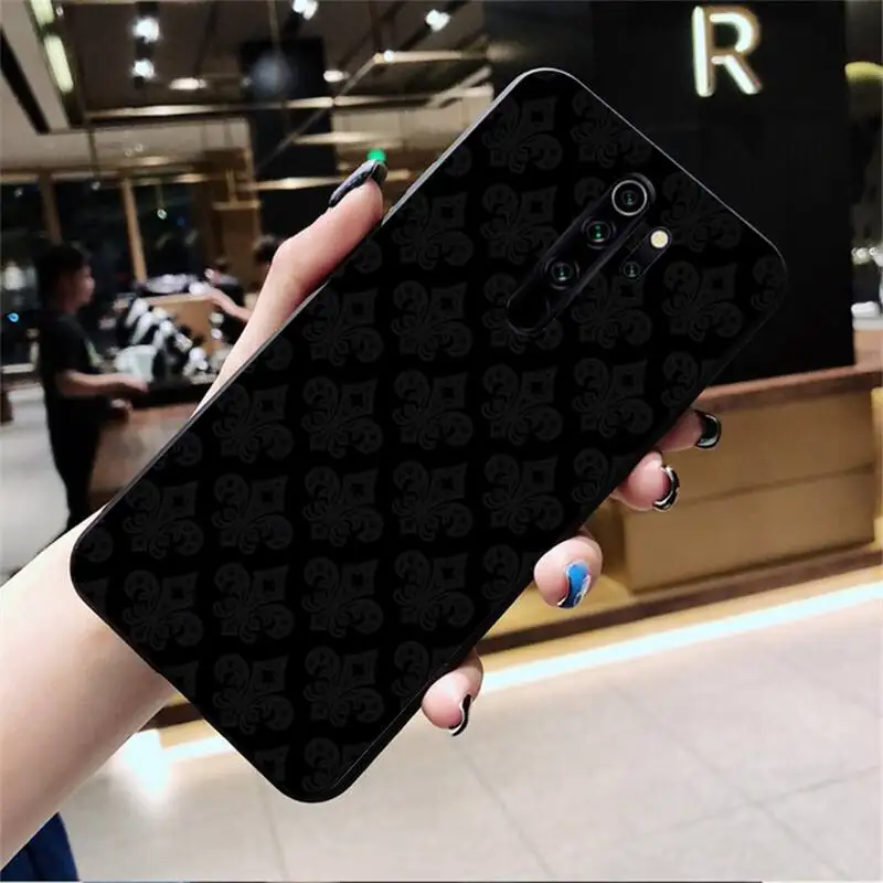 Чехол для телефона YJZFDYRM Fleur De Lis Gold Navy Redmi Note 9 8 8T 8A 7 6 6A Go Pro Max K20|Бамперы| |