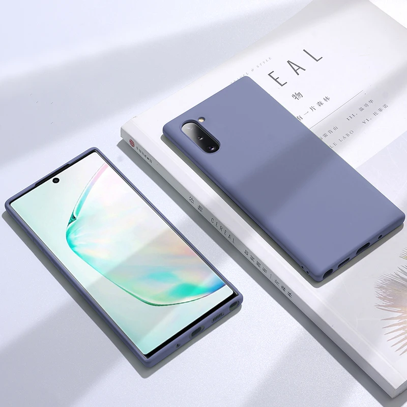 Темно-серый Для samsung Galaxy Note 10 чехол Note 10 Plus жидкий Силиконовый ТПУ карамельного цвета чехол для samsung Galaxy Note 9 8 10 Pro Чехол - Цвет: Темно-серый