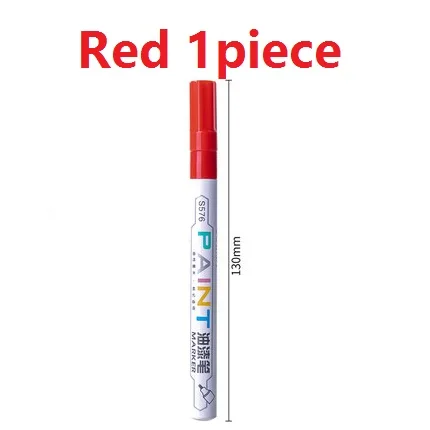 Red 1pc Цветная масляная краска, ручка, белый, черный, золотой, мобильная краска, не выцветает, граффити, ручная краска, ed, сделай сам, маркер для шин, ручка, подпись - Цвет: Red 1pc