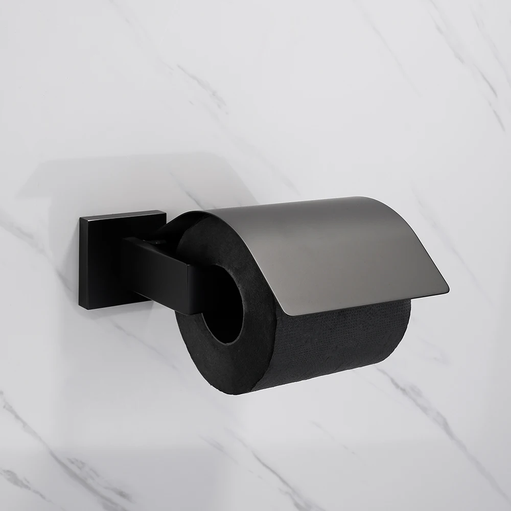 Matte Black Bathroom Accessories Set Wall Mount Stainless Steel Clothes Hook Toilet Paper Holder Towel Bar Kitchen Hardware