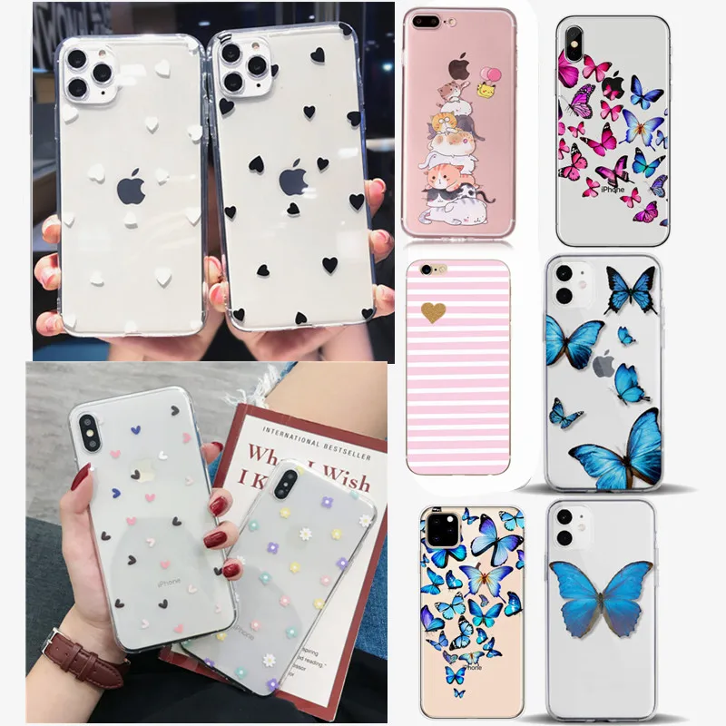 Cartoon Case For iPhone 11 Pro Max XR XS SE 2020 SE2 6 6s 8 X 7 Plus 5 5S Cover Cute Soft TPU Fundas |