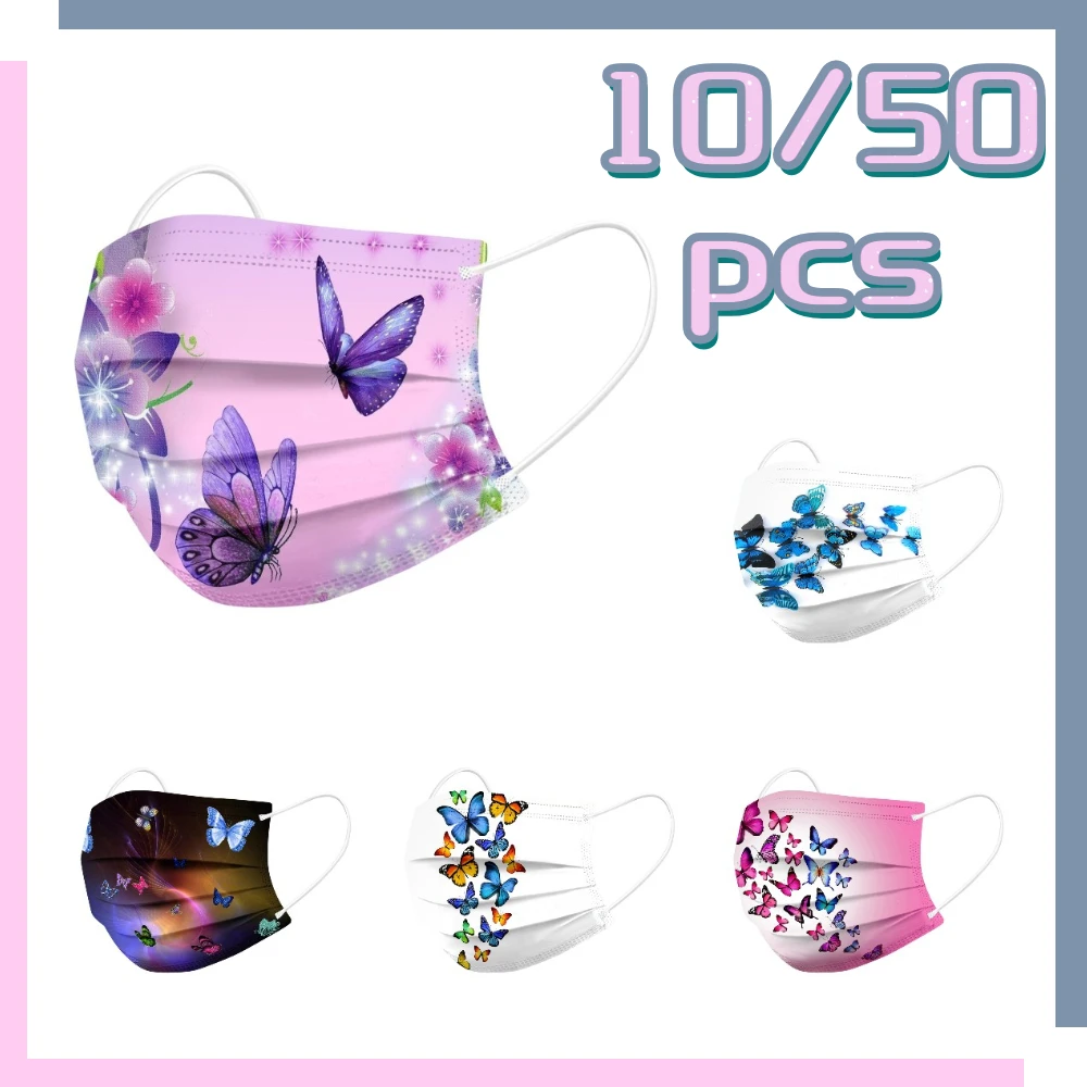 

10/50 шт., одноразовые маски-бабочки для взрослых