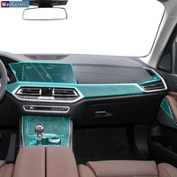 anti scratch tpu sticker car interior central console gear shift knob panel invisible protective film for bmw x5 g05 accessories