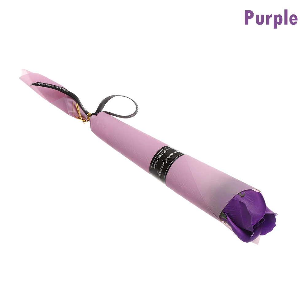 Purple 1 шт., романтическое мыло для ванны, Розовое Мыло, лепестки цветов на свадьбу, День Святого Валентина, День матери, подарок на День учителя, вечерние, искусственный Декор - Цвет: Purple