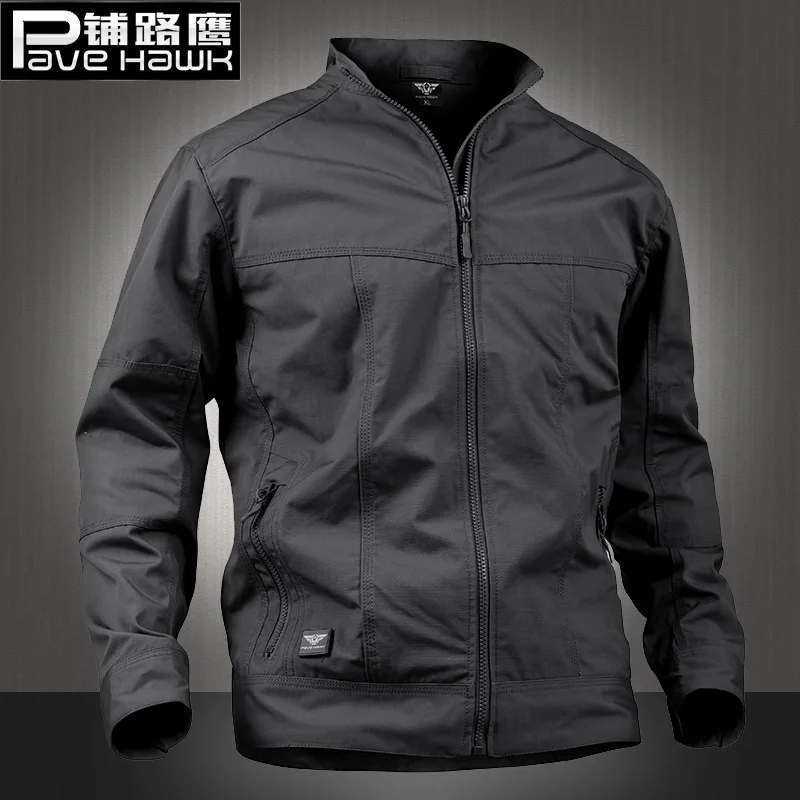 Black Polyester Jacket Men Windproof Military Windbreaker Ropa Militar Hombre Man Spring 2019 Camouflage Army HH50JK | Мужская одежда