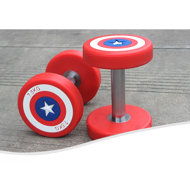 Гантели для коммерческих личных тренировок из полиуретана Прорезиненные