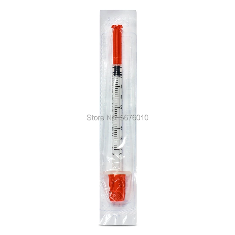 

50Psc/lot 29G 30G 1mL Disposable Liquid Dispenser Syringe Injection for Insulin Syringe